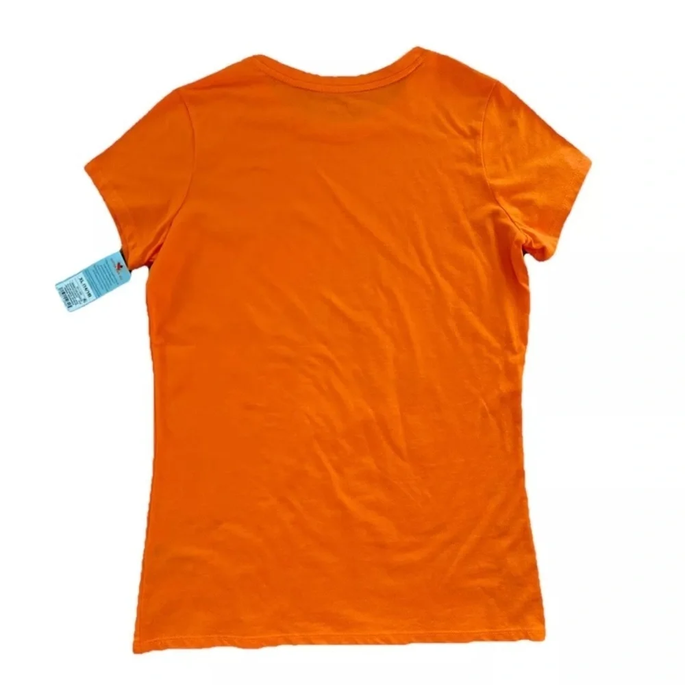 NEW Cat & Jack Girls Orange Short Sleeve Graphic Tee Witch Pumpkin SIZE XL 14-16